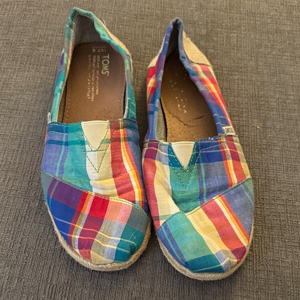 Toms Multicolor Plaid Women's